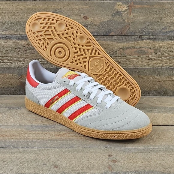 adidas Originals Busenitz Vintage Men's Shoes Suede Upper Feather Grey/Red - Picture 12 of 12